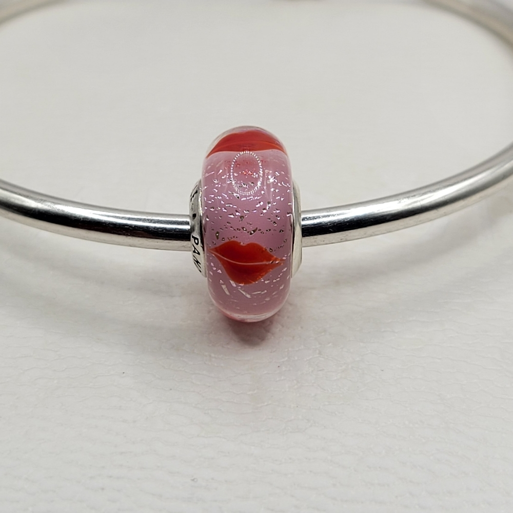 💋♥️Authentic Pandora ⭐️RETIRED⭐️ HEART MURANO CHARM